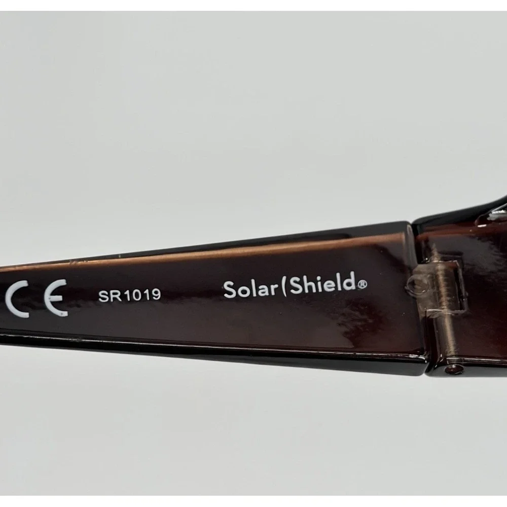 Solar Shield Fit Over Sunglasses Amber Polarized SR1019 Brown